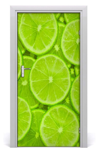 Naklejka na drzwi do domu samoprzylepna Limonki