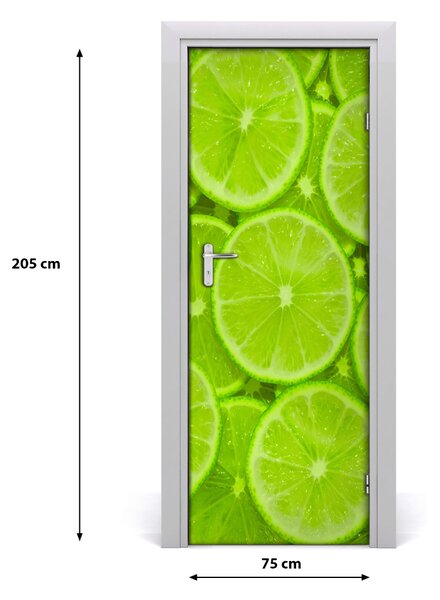 Naklejka na drzwi do domu samoprzylepna Limonki