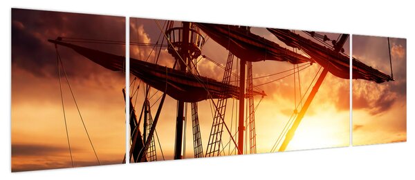 Obraz - Starożytny statek piracki (170x50 cm)