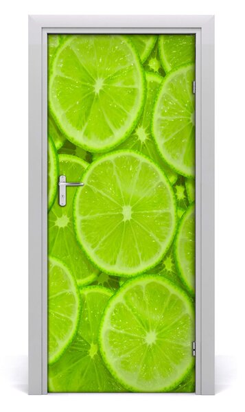 Naklejka na drzwi do domu samoprzylepna Limonki