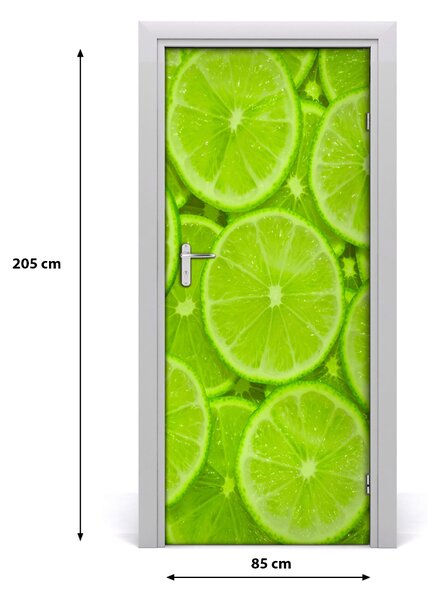 Naklejka na drzwi do domu samoprzylepna Limonki