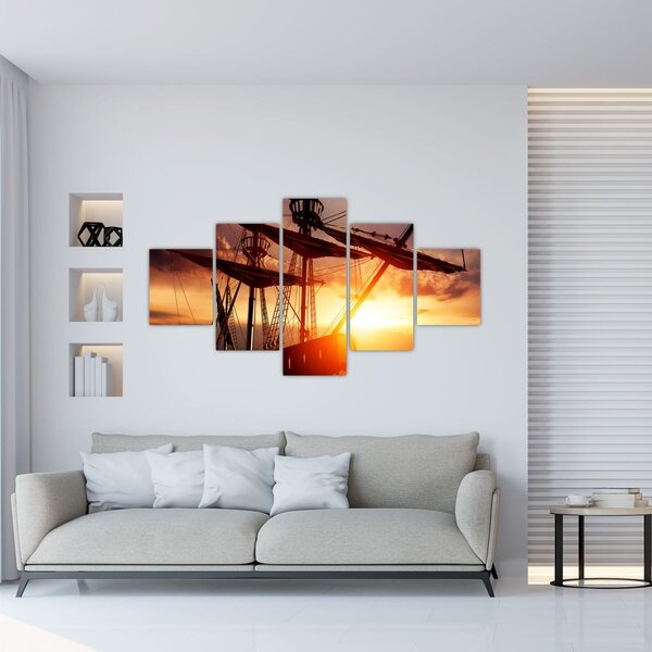 Obraz - Starożytny statek piracki (125x70 cm)