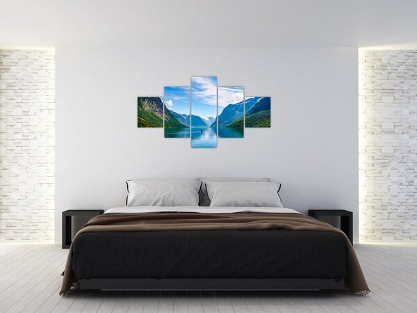 Obraz - Jezioro Lovatnet (125x70 cm)