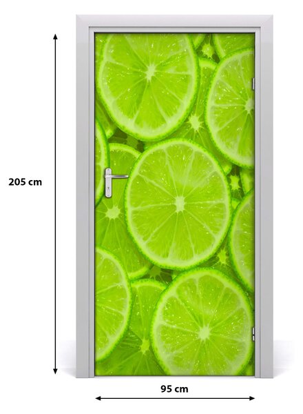 Naklejka na drzwi do domu samoprzylepna Limonki
