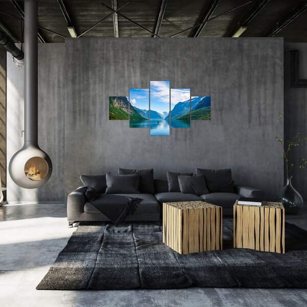 Obraz - Jezioro Lovatnet (125x70 cm)