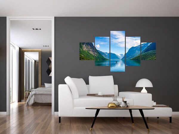 Obraz - Jezioro Lovatnet (125x70 cm)