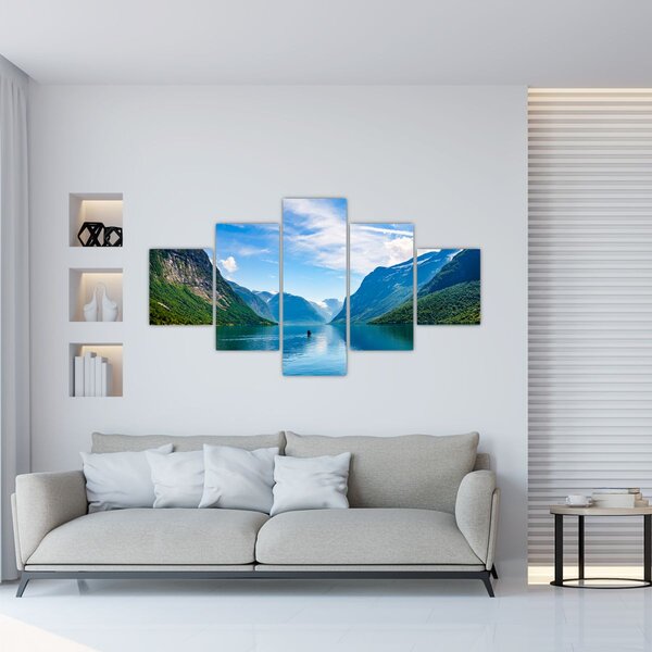Obraz - Jezioro Lovatnet (125x70 cm)