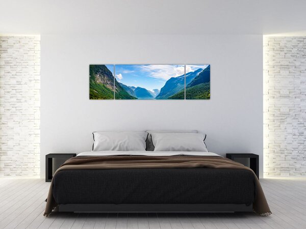 Obraz - Jezioro Lovatnet (170x50 cm)