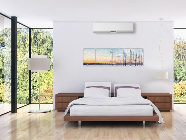 Obraz - Żeglarstwo, akwary (170x50 cm)