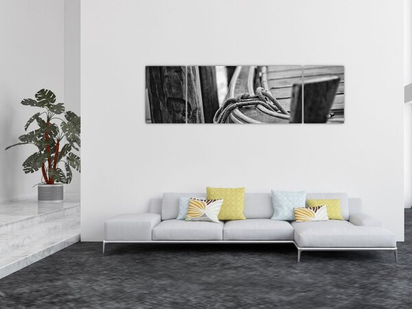 Obraz - Łódź na uwięzi (170x50 cm)