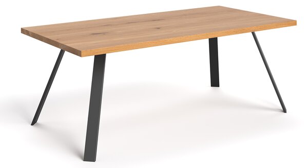 Stół Lige z naturalnego drewna Buk 180x80 cm