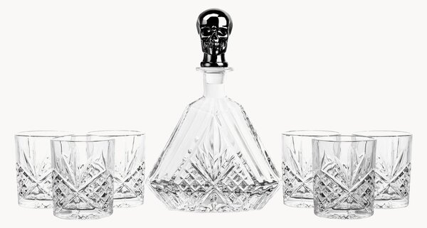Komplet do whisky ze szkła kryształowego Alec, 7 elem