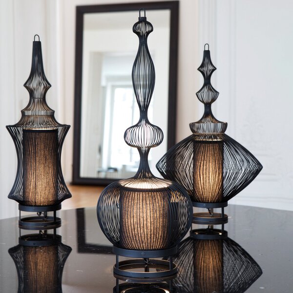 Lampa Stołowa Forestier, Impératrice, czarny, salon, metal, design