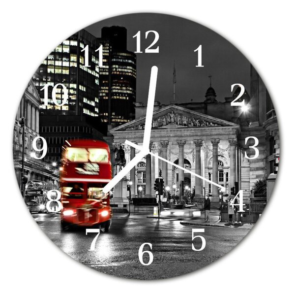 Zegar ścienny okrągły Bus Londyn
