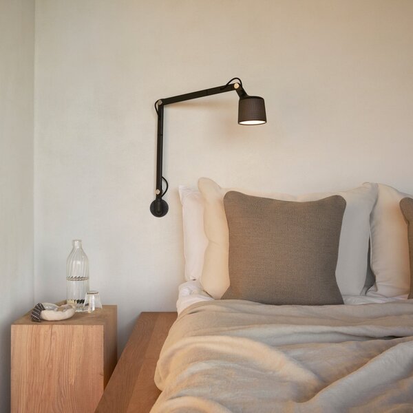 Lampa Ścienna Vipp, czarny, sypialnia, metal