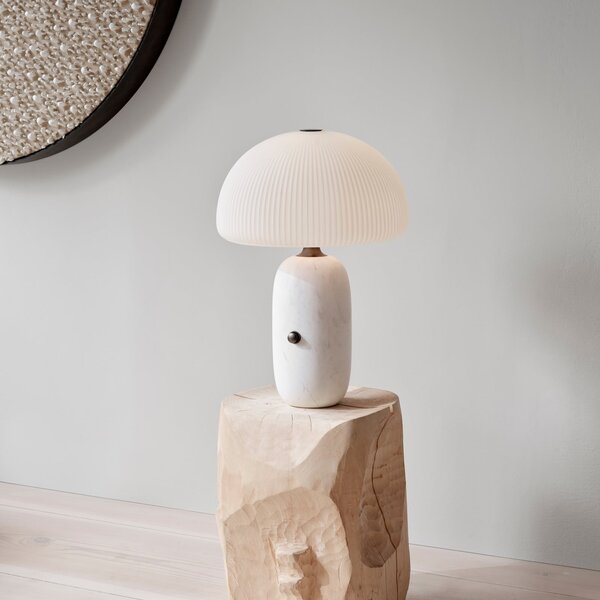 Lampa Stołowa Vipp, ściemnialny, biały, salon, szkło
