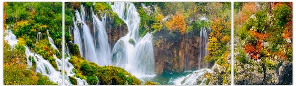 Obraz - Park Narodowy Jezior Plitwickich (170x50 cm)