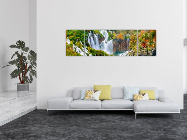 Obraz - Park Narodowy Jezior Plitwickich (170x50 cm)