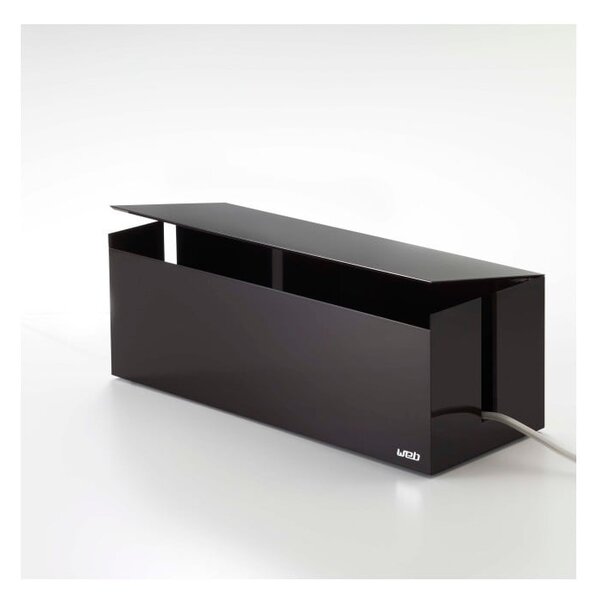 Czarno-brązowy pojemnik na ładowarki YAMAZAKI Web Cable Box