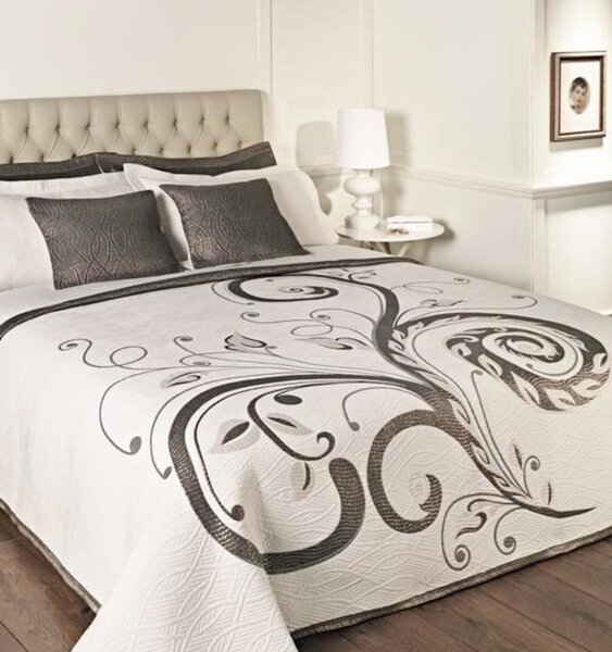 Narzuta na łóżko, Dominic, czarnosrebrny 240 x 260 cm