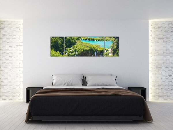 Obraz - Wodospady (170x50 cm)