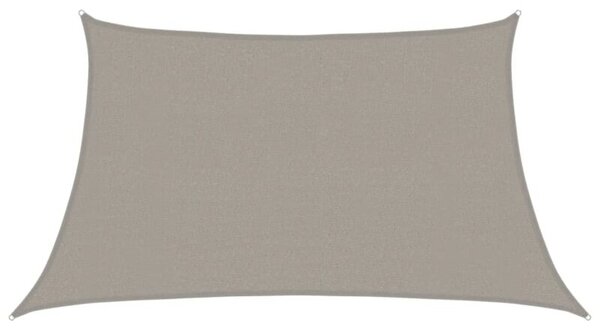 Żagiel przeciwsłoneczny, 160 g/m², trapez, jasnoszary, 3/4x2 m