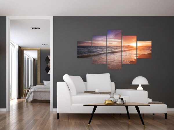 Obraz - Zachód słońca w Tajlandii (125x70 cm)