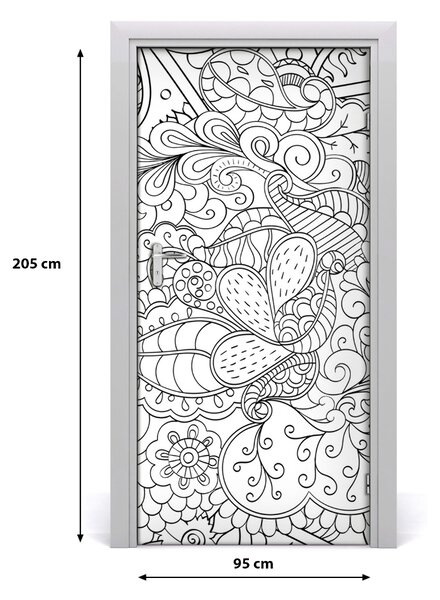 Okleina samoprzylepna na drzwi Tło Zentangle