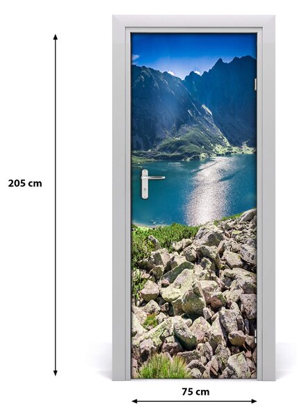 Naklejka na drzwi samoprzylepna Czarny staw Tatry