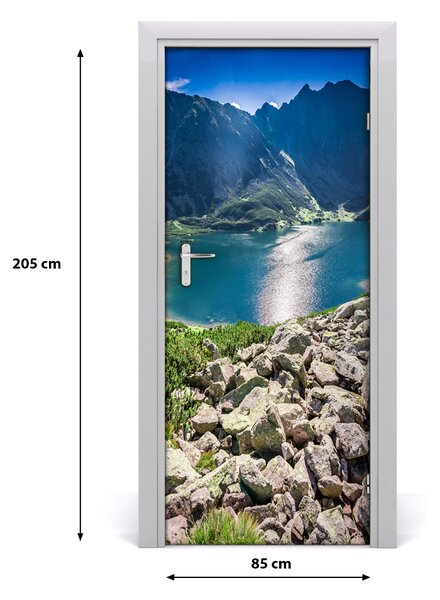 Naklejka na drzwi samoprzylepna Czarny staw Tatry