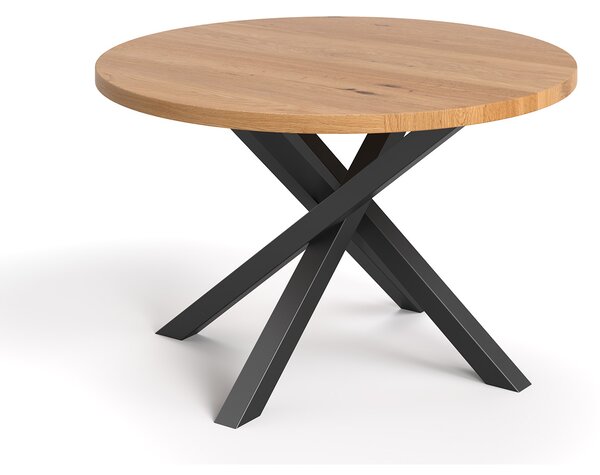 Stół okrągły Aster z litego drewna Buk 100 cm