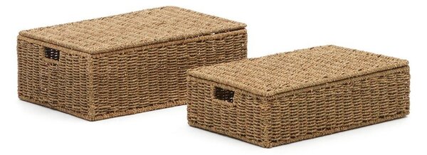 Koszyki zestaw 2 szt. z trawy morskiej 40x60x21 cm Tossa – Kave Home