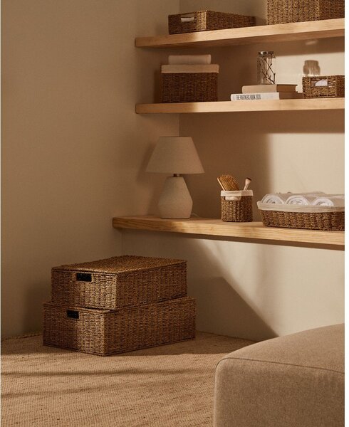 Koszyki zestaw 2 szt. z trawy morskiej 40x60x21 cm Tossa – Kave Home