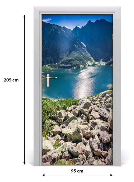 Naklejka na drzwi samoprzylepna Czarny staw Tatry