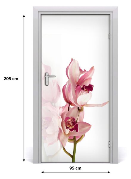 Okleina Naklejka fototapeta na drzwi Różowa orchidea