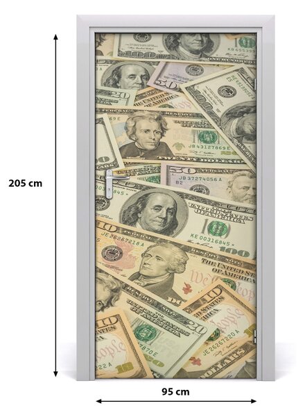 Naklejka fototapeta na drzwi Banknoty dolarów