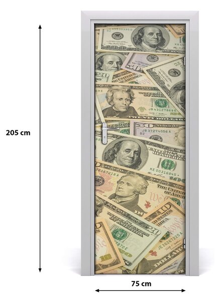 Naklejka fototapeta na drzwi Banknoty dolarów