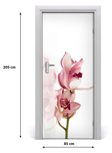 Okleina Naklejka fototapeta na drzwi Różowa orchidea