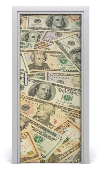 Naklejka fototapeta na drzwi Banknoty dolarów