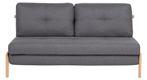 Sofa rozkładana kanapa z funkcja spania 2-osobowa ciemnoszara Edland Beliani