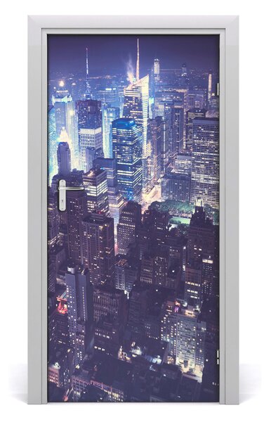 Fototapeta samoprzylepna na drzwi Manhattan nocą