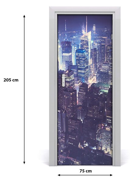 Fototapeta samoprzylepna na drzwi Manhattan nocą