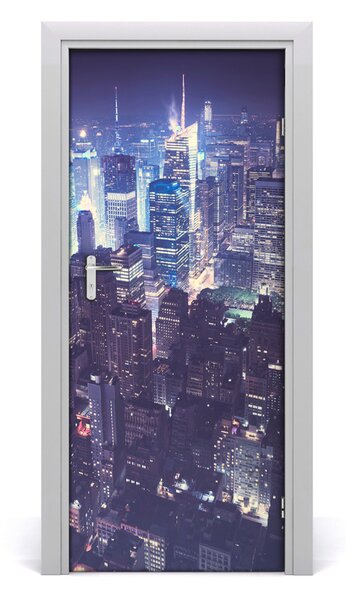 Fototapeta samoprzylepna na drzwi Manhattan nocą