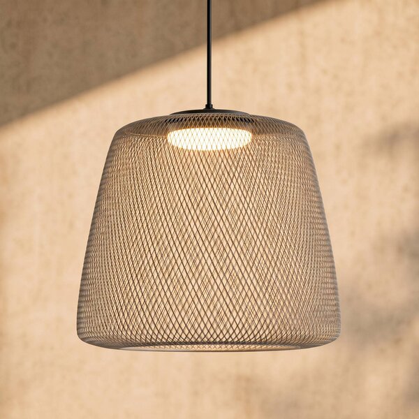 Żyrandol LED Lucande Korvyn, kolor kamiennoszary, Ø 50 cm, regulacja jasności Korvyn Lucande, możliwość ściemniania, aluminiowy / szary / cynkowy, metal, design