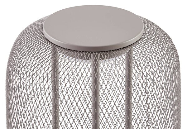 Lampa stojąca LED Lucande Korvyn, kolor kamiennoszary, wysokość 80 cm, IP44 Korvyn, aluminiowy / szary / cynkowy, metal, design