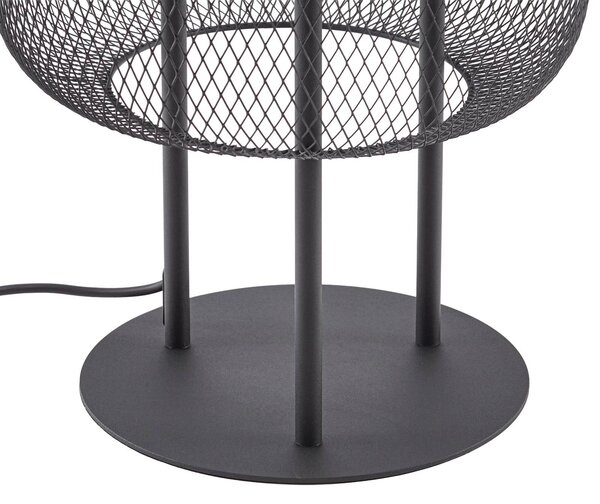 Lampa stojąca LED Lucande Korvyn, czarna, wysokość 80 cm, IP44 Korvyn, czarny, metal, design