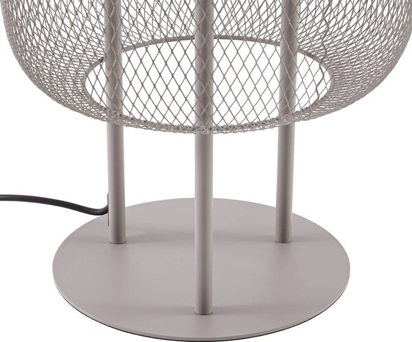 Lampa stojąca LED Lucande Korvyn, kolor kamiennoszary, wysokość 80 cm, IP44 Korvyn, aluminiowy / szary / cynkowy, metal, design