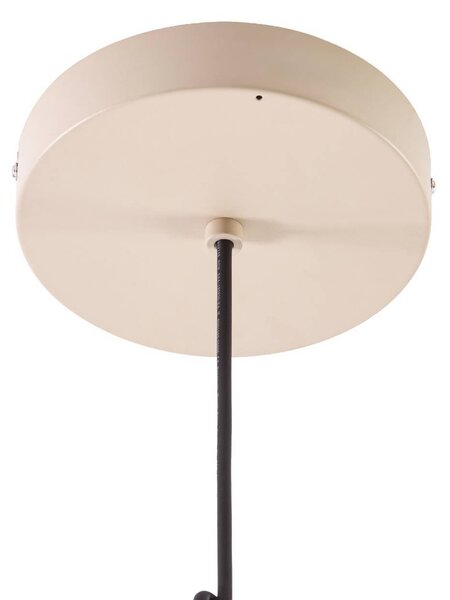 Lampa wisząca zewnętrzna LED Lucande Richi, beżowa, Ø 35 cm, ściemniana Richi Lucande, możliwość ściemniania, kremowy / amber, metal, nowoczesny