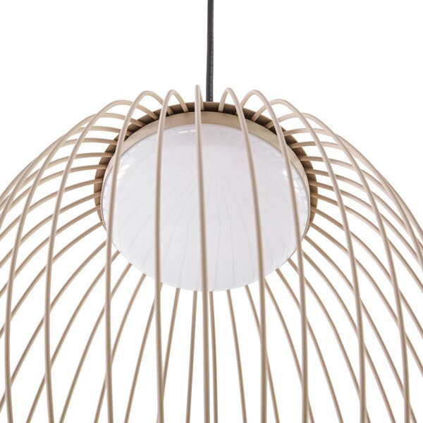 Lampa wisząca zewnętrzna LED Lucande Richi, beżowa, Ø 35 cm, ściemniana Richi Lucande, możliwość ściemniania, kremowy / amber, metal, nowoczesny