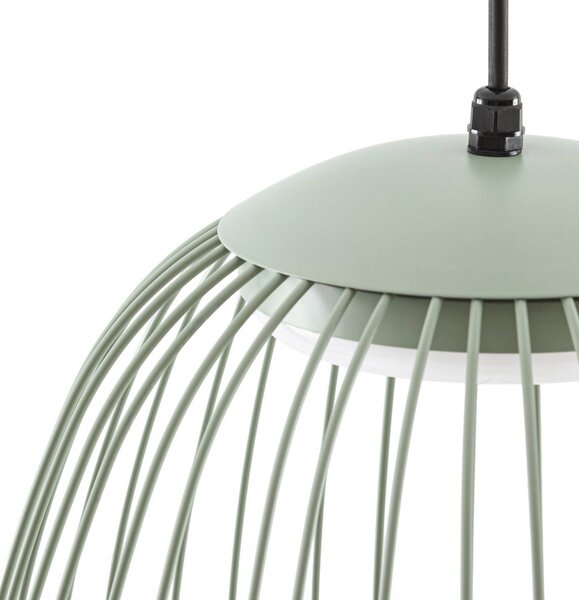 Lampa wisząca zewnętrzna LED Lucande Richi, zielona, Ø 35 cm, ściemniana Richi Lucande, możliwość ściemniania, zielony, metal, nowoczesny